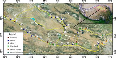 137Cs inventories in soil in the Qaidam Basin, Tibetan Plateau